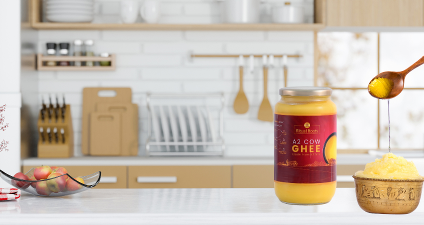 Experience the Pure and Creamy Texture of Ritual Roots' Desi A2 Cow Ghee
