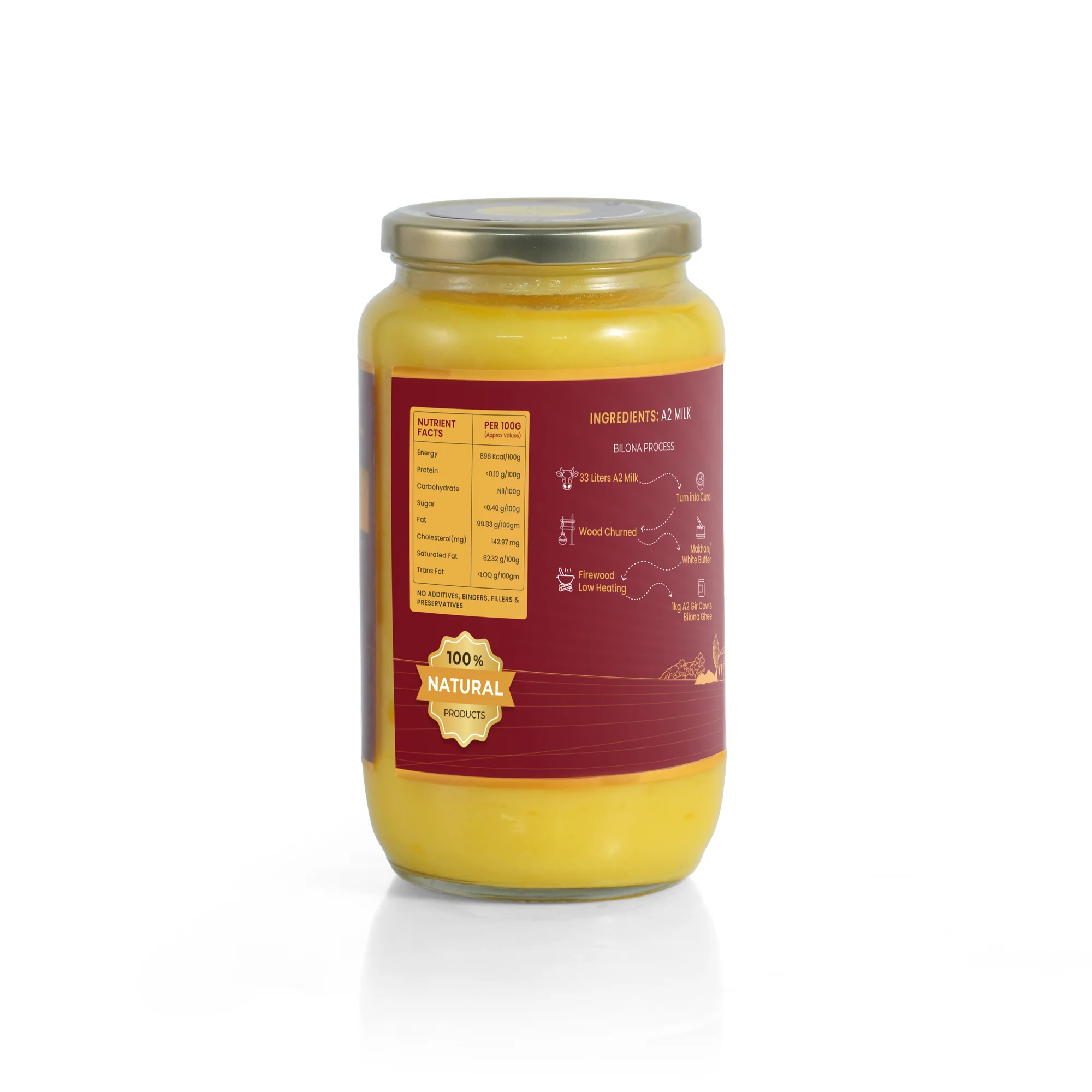 A2 Cow Pure Ghee , Desi Gir Cow (1.5 KG)